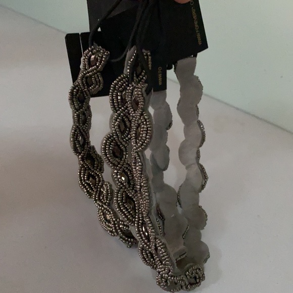 3 Forever21 PEWTER Beaded Bridesmaid Hair headband - Picture 15 of 16